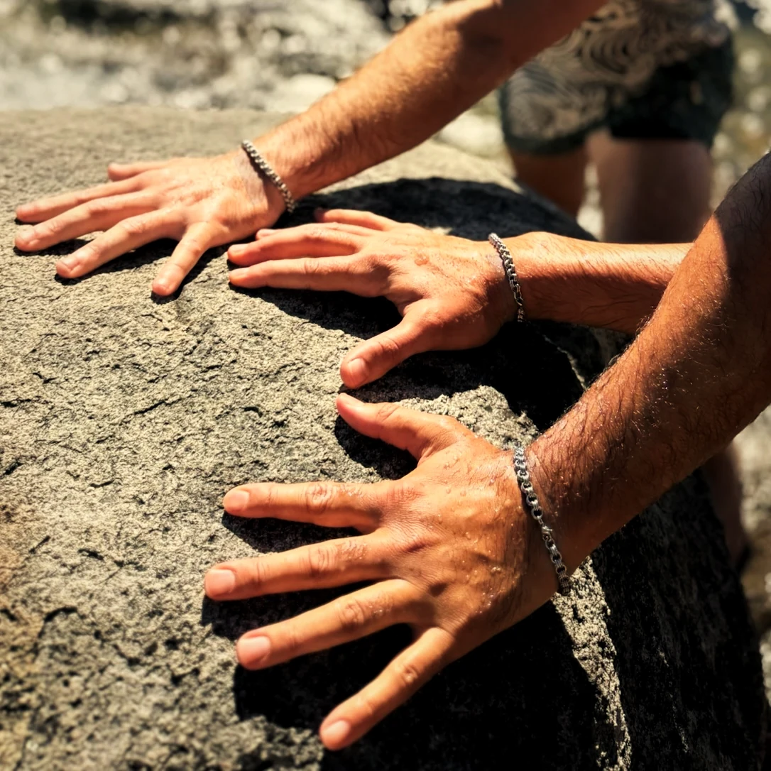 Steel Kloth bracelets worn beside the water